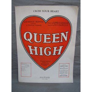Antique 1900s "Queen High" Sheet Music #140